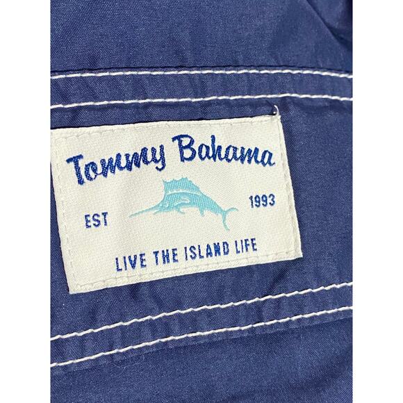 Tommy Bahama Blue Baja Beach Bathing Suit Mens Size XL Swim Trunks w/ Liner - Picture 2 of 8